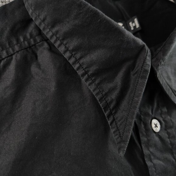 Dolce Gabbana 16 Point Black Solid Men Long Sleeve Button Up Shirt Adult - Picture 5 of 16